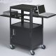 Balt 89875 Dual Adjustable Laptop Utility Cart, Locking Cabinet
