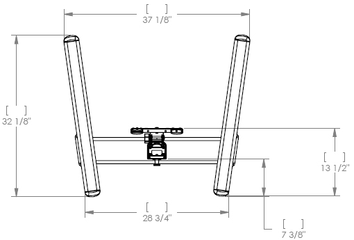 Technical Drawing for MFCUS Universal Flat Panel Display Cart