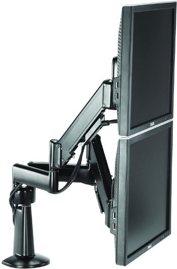 Chief Kcy220 Height Adjustable Dual Arm Desk Mount Dual Monitor