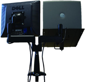 Chief KGL220 Desk Mount Height Adjustable Dual LCD Monitor or Laptop Arm