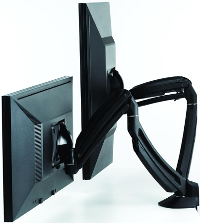 Chief K1D200B or K1D200S KONTOUR Dynamic Desk Clamp Mount for Dual Monitors