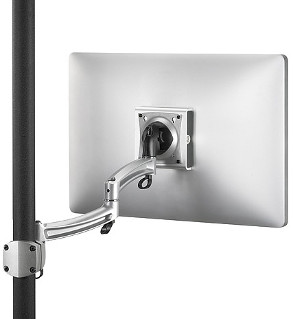 Chief K2P100B or K2P100S KONTOUR Dual Arm Pole Mount for Single Monitor (10-30") up to 40 lbs