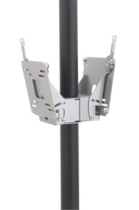 Chief FDP4100B Dual Display Pole Mount Black