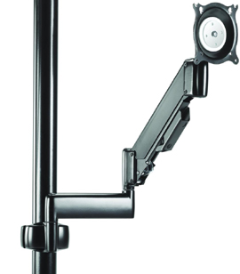 Chief KPG110B or KPG110S Pole Mount Height Adjustable Dual Swing Arm LCD for Laptop or Flat Panel