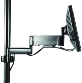 Chief KPG110S or KPG110B Pole Mount Flat Panel Height Adjustable Dual Swing LCD Arm