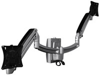 Chief K1S200B or K1S200S KONTOUR Dynamic Height Adjustment Slat Wall Mount for Dual Monitors