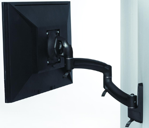 Chief K2W100B or K2W100S KONTOUR Dual Arm Wall Mount Monitor Arm for Single Monitor