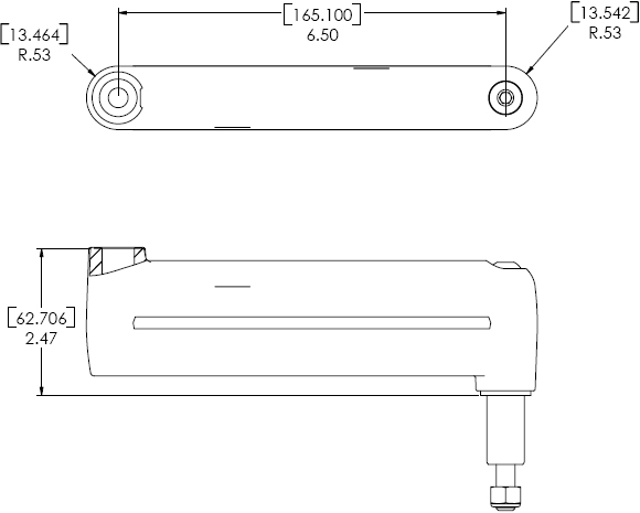 Technical Drawings for Chief KSA1003 Extension Arm