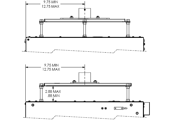 Technical Drawings for Chief SMA602 Smart Lift Pipe Adapter SMA-602