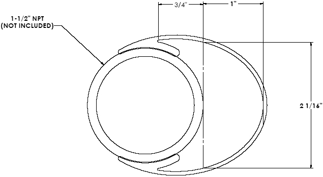 Technical Drawing of Chief CMA-474 or CMA-275 Quick Snap Cable Covers