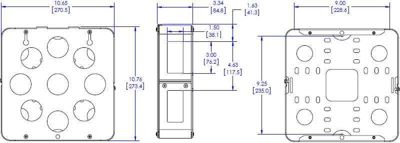 Technical Drawing for Chief FCA510 FUSION Small Storage Accessory