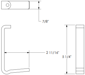 Technical drawing for Chief KSA1012B Extended Reach Desk Clamp Bracket