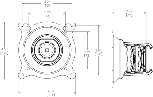 Technical Drawing for Chief Array Turn-Tite Centris Head KTA1005B or KTA1005S