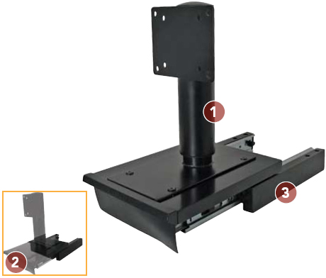 Chief Mpov Universal Pull Out Swivel Table Stand Mount 15 40 Chief Mpov Table Stand Universal Pull Out Swivel Mount