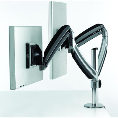 Chief K1C200S KONTOUR Dynamic Column Desk Clamp Mount for Dual Monitors