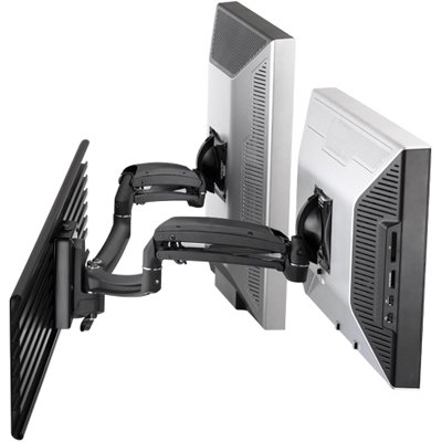 Chief K1S200 KONTOUR Dynamic Slat Wall Mount, Dual Monitor