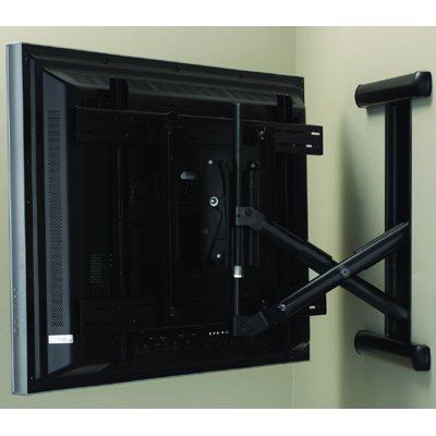 Side view of Chief PIWRF2000B Large Flat Panel Low-Profile In-Wall Swing Arm Mount with TVs