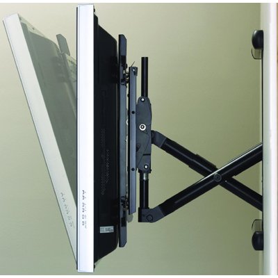 This image shows the tilting  of Chief PIWRF2000B Large Flat Panel Low-Profile In-Wall Swing Arm Mount