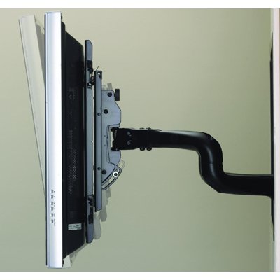 This image shows the tilting of Chief PNRIW2000B Large Flat Panel Low-Profile In-Wall Swing Arm Wall Mount