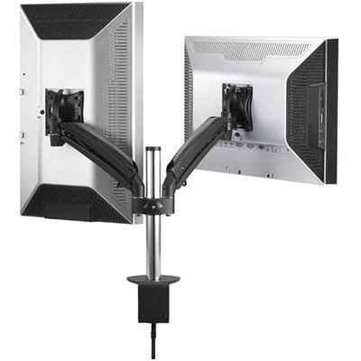 Chief K1C250B KONTOUR Dynamic Column Desk Clamp Mount for Dual Monitors (10-30