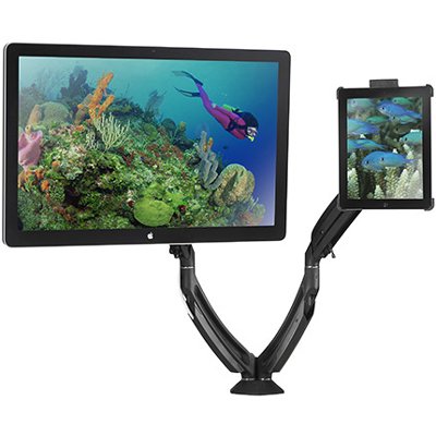 Chief K1D2I2B Kontour Dynamic Desk Clamp Mount with iPad Bracket