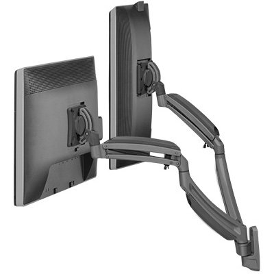 Kontour Dual Monitor Dynamic Wall Mount in Black