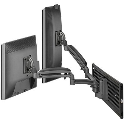 Chief Kontour Dynamic Slat-Wall Mount, 2 Monitors K1S220B or K1S220S