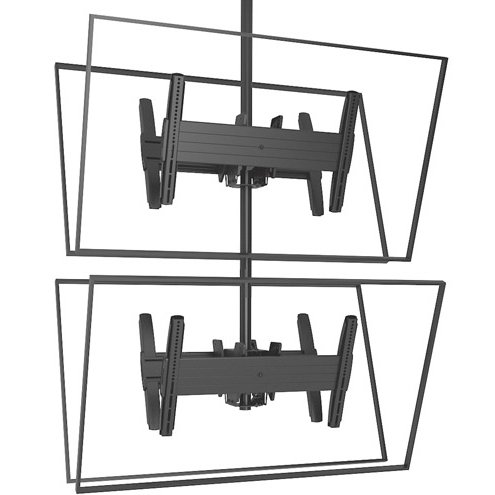 Chief LCB1X2U Fusion Large Back-to-Back Stacked Ceiling Mount