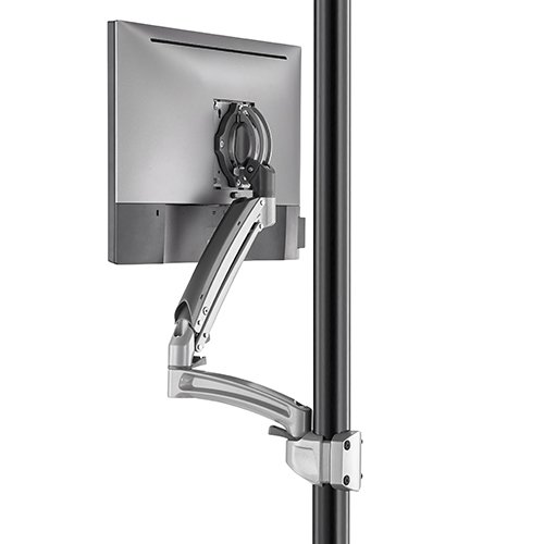 Chief K1P120SXRH Kontour Dynamic Pole Mount, 1 Monitor in silver