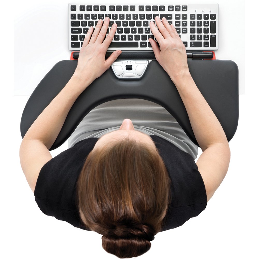 Contour Design AS-RED Arm Support Red Top View with person