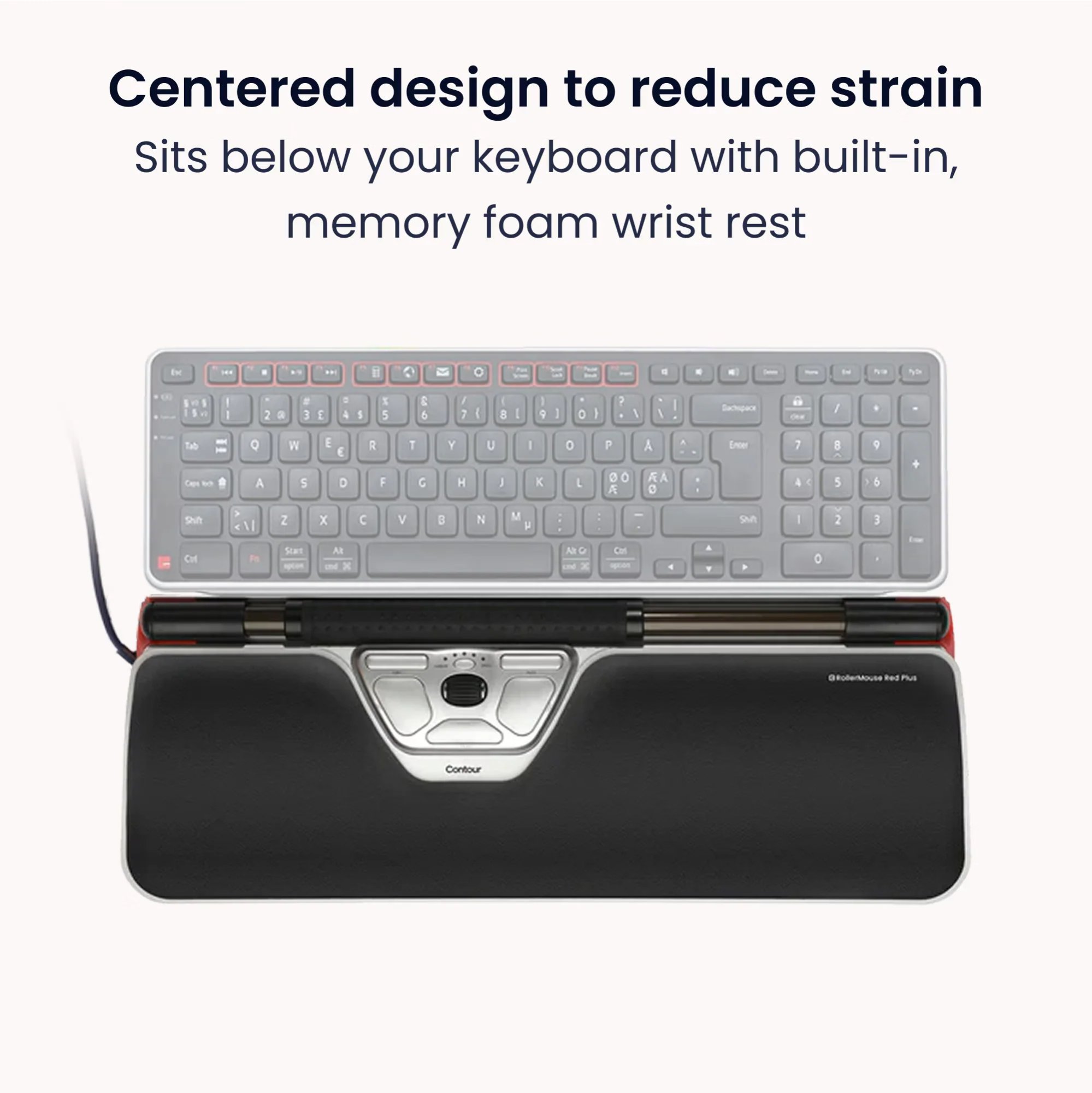 Contour Design Combo RollerMouse Red Plus + Balance Keyboard - Wired