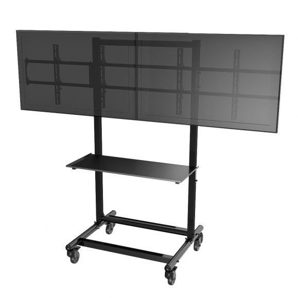 Cotytech CT-OS37 Adjustable Mobile Dual TV Cart (32"-46")