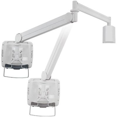 Back view of Cotytech MW-M23P Long Reach (up to 73” extension) LCD Wall Mount Monitor Arm (up to 13.2 lbs Capacity)