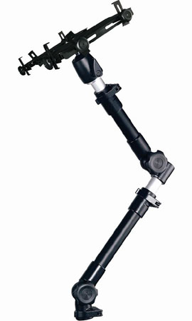 Cotytech AM-2T iPad Ball Joint Head Dual Arm Car Holder (Extension range: 24" - 35")