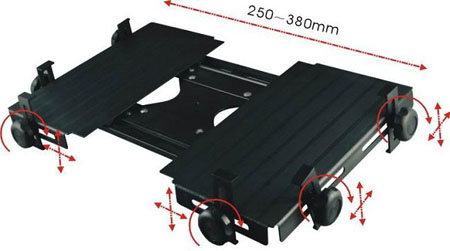 Tray Specifications of Cotytech AM-2T iPad Ball Joint Head Dual Arm Car Holder