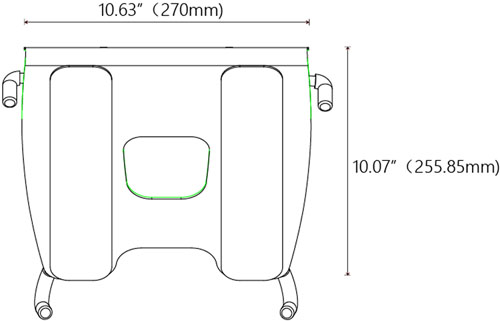 Technical Drawing for Cotytech NBT-B2 VESA Mountable Laptop Tray