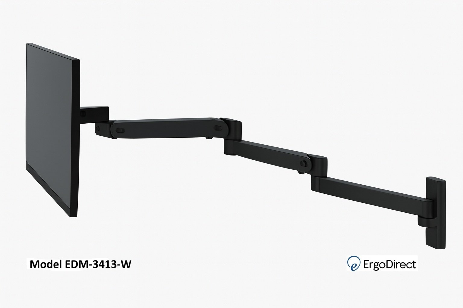 ErgoDirect EDM-3413-W Extra Long Wall Mount Monitor Arm