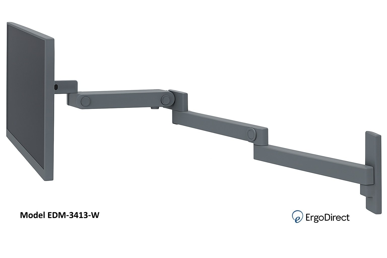 ErgoDirect EDM-3413-W Extra Long Wall Mount Monitor Arm