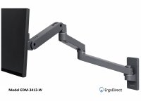 ErgoDirect EDM-3413-W Extra Long Wall Mount Monitor Arm