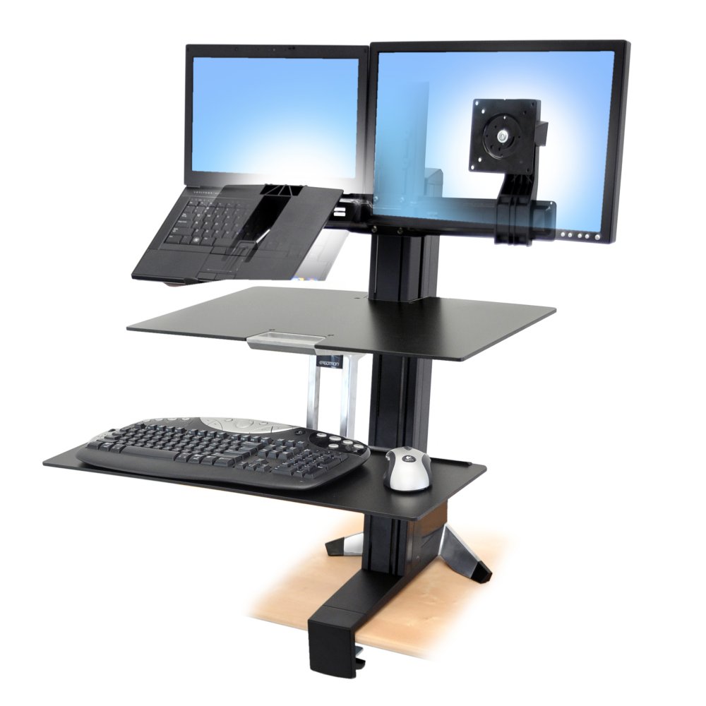Sit-Stand LCD & Laptop Workstation with Worksurface EDW-4203D