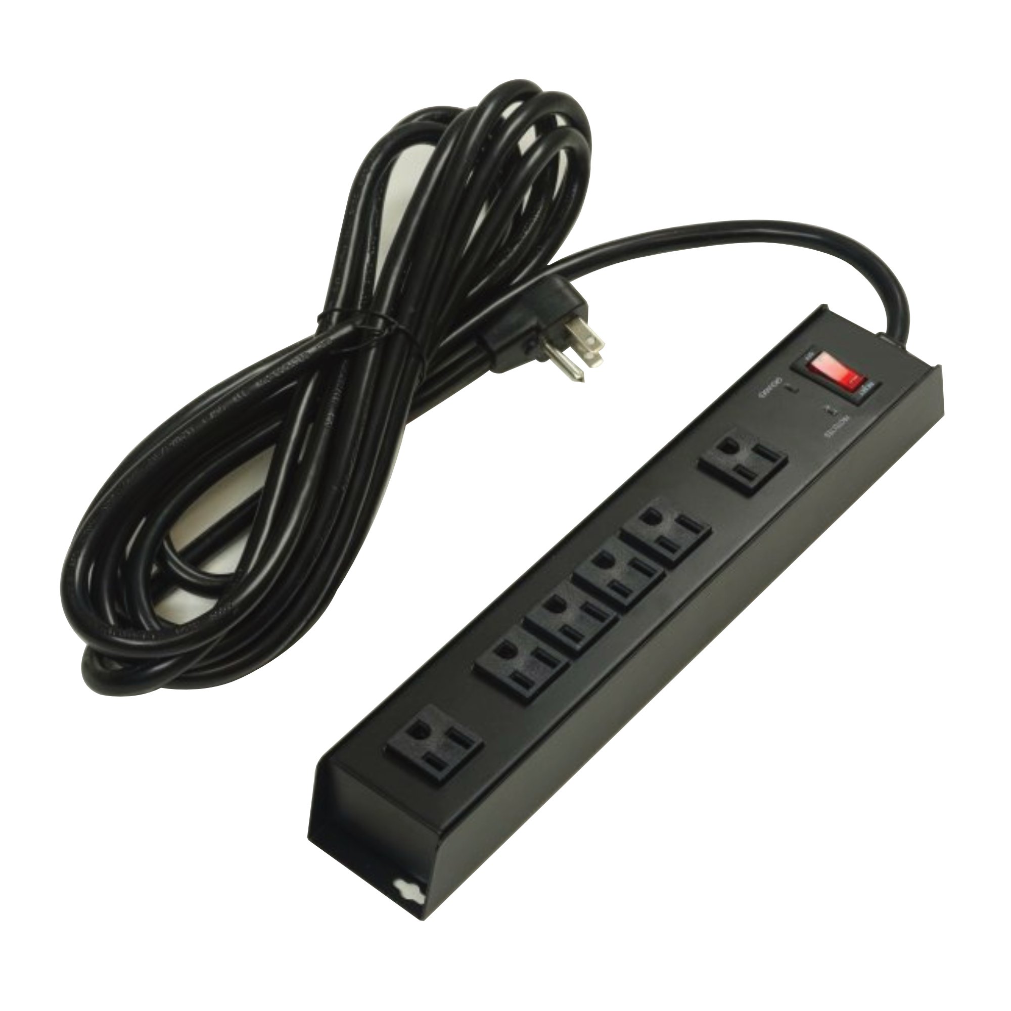 Desk or Wall Mountable Power Strip / Surge Protector with 15ft Long Cord - ED-SURGE-615