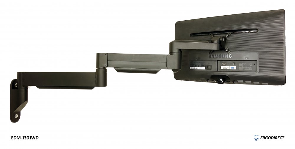 Extra long articulated wall mount monitor arm