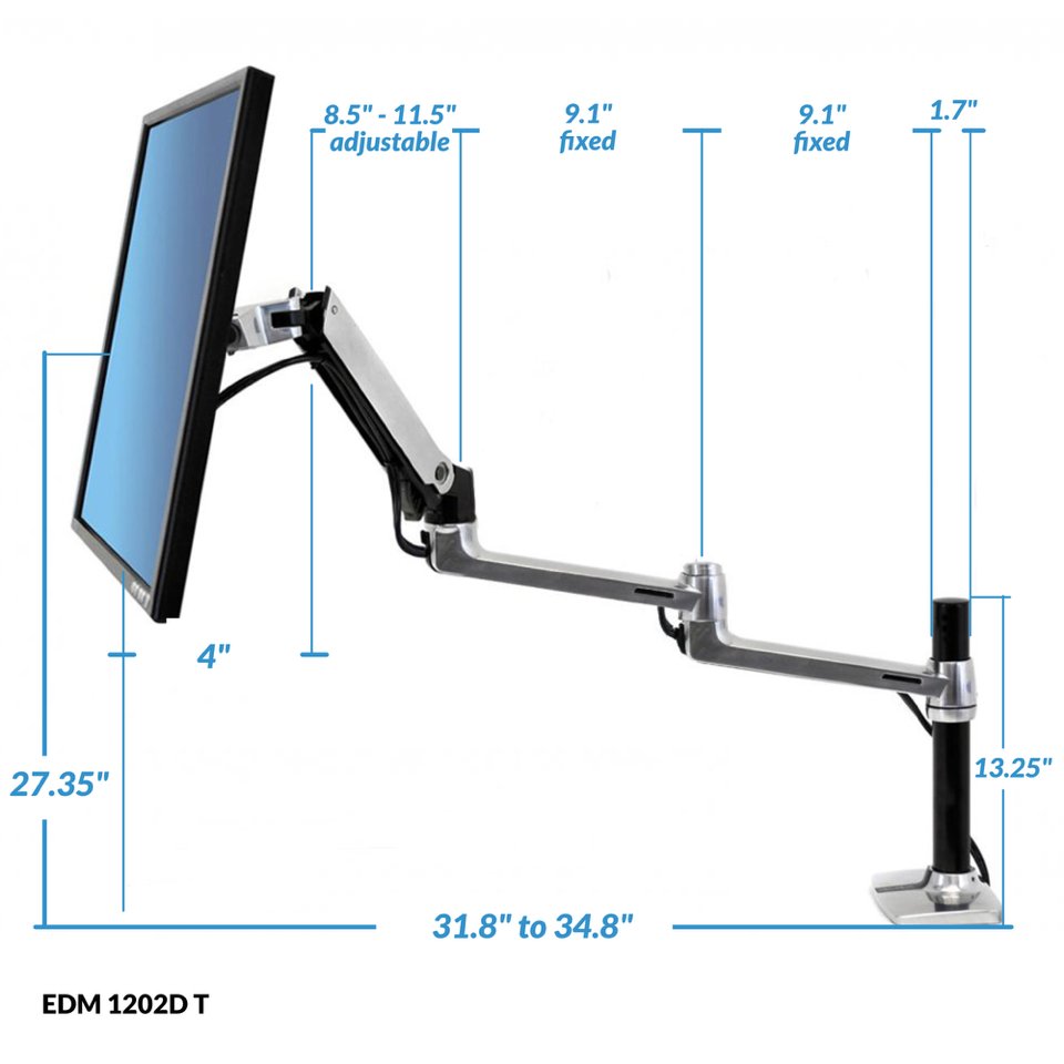 EDM-1202D-T with tall pole