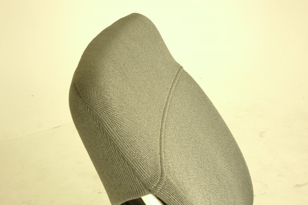 Top Front View - Grey Upholstered Jacket on Gaming Chair 2