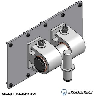 EDA-8411-1x2 with 100x200 VESA Plate