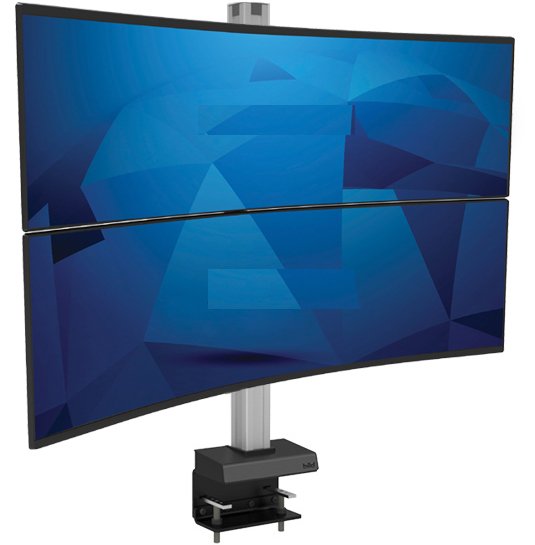 Dual Stacking Monitor Mount for 2 x 49" Ultrawide Monitors EDM-UW1X1