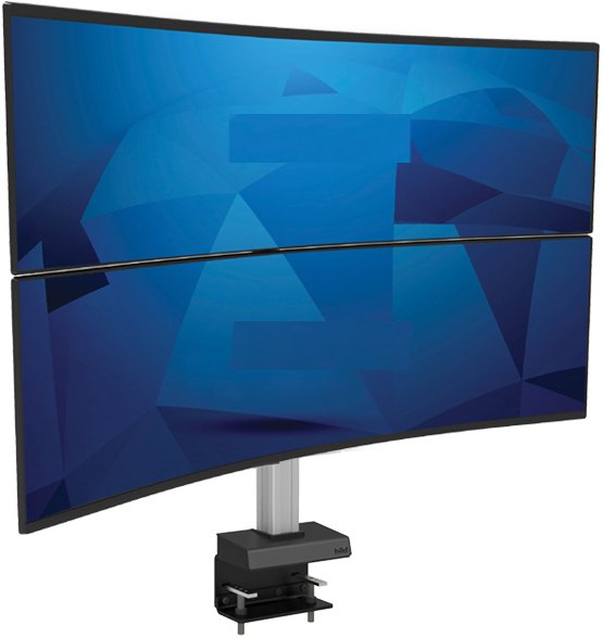 Dual Stacking Monitor Mount for 2 x 49" Ultrawide Monitors EDM-UW1X1