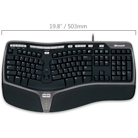 Microsoft B2M00012 Natural Ergonomic USB 4000 Keyboard