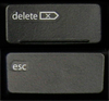 Double wide Escape and Fwd Delete keys