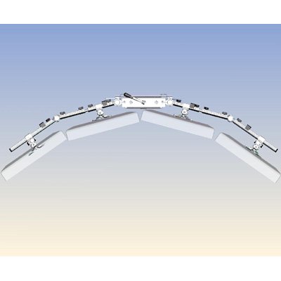 Top view of Ergotech 900-F16-B04 Apex Single Tiered Quad Horizontal Expandable LCD Monitor Mount